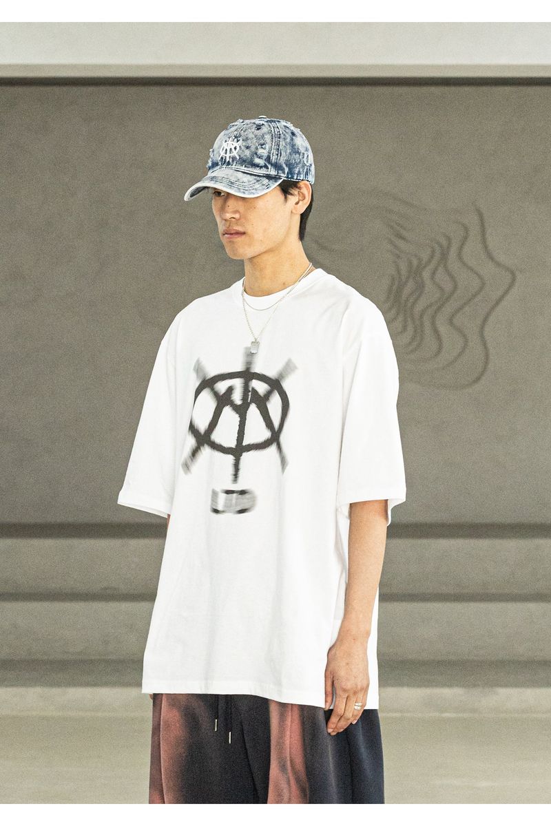 EMBLEM WASHED DYING VINTAGE BALL CAP MSFAC004-BL