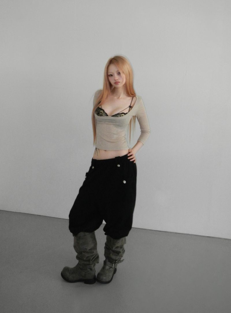cats lace bra top(2 color)