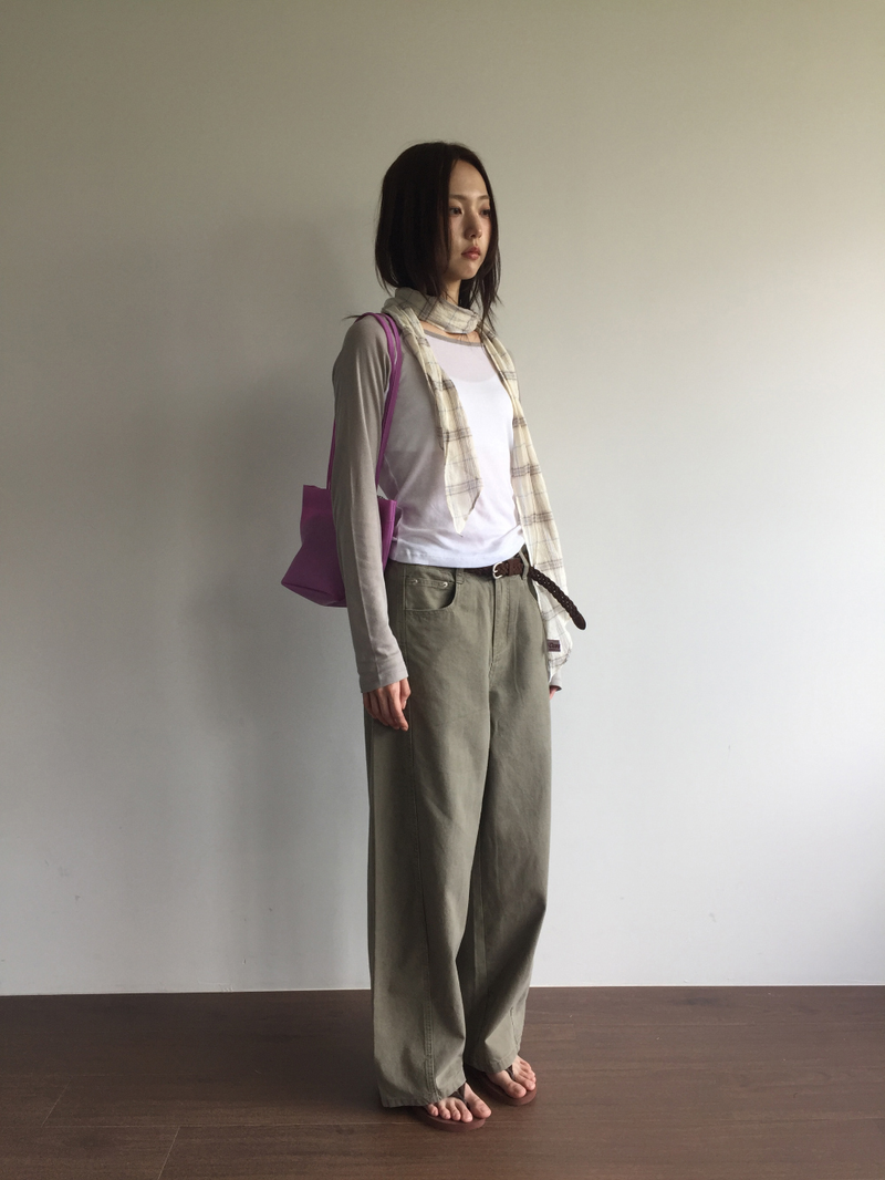 [SET]ミュート カーブドパンツ ＋ ベルト