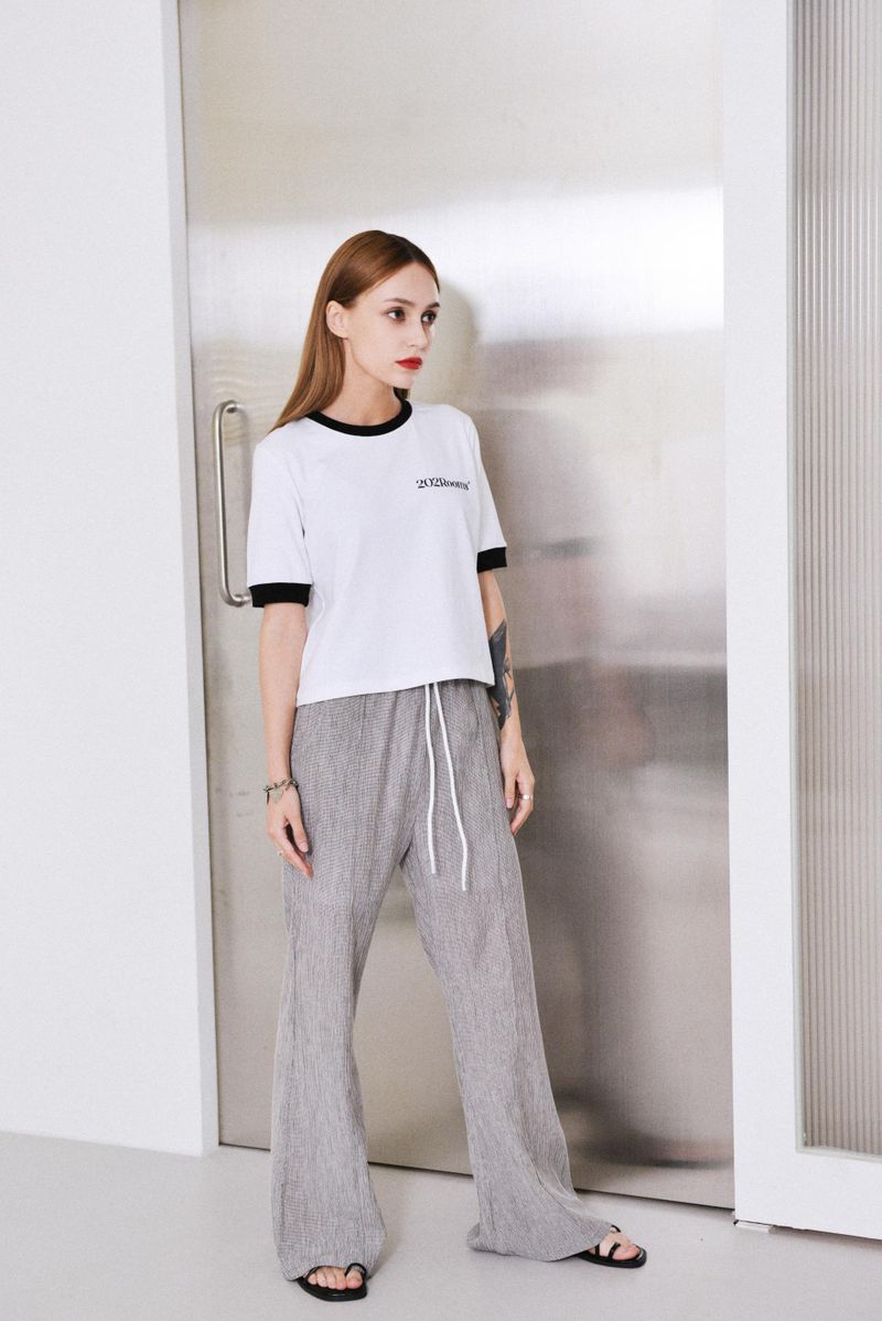 banding bootcut pants