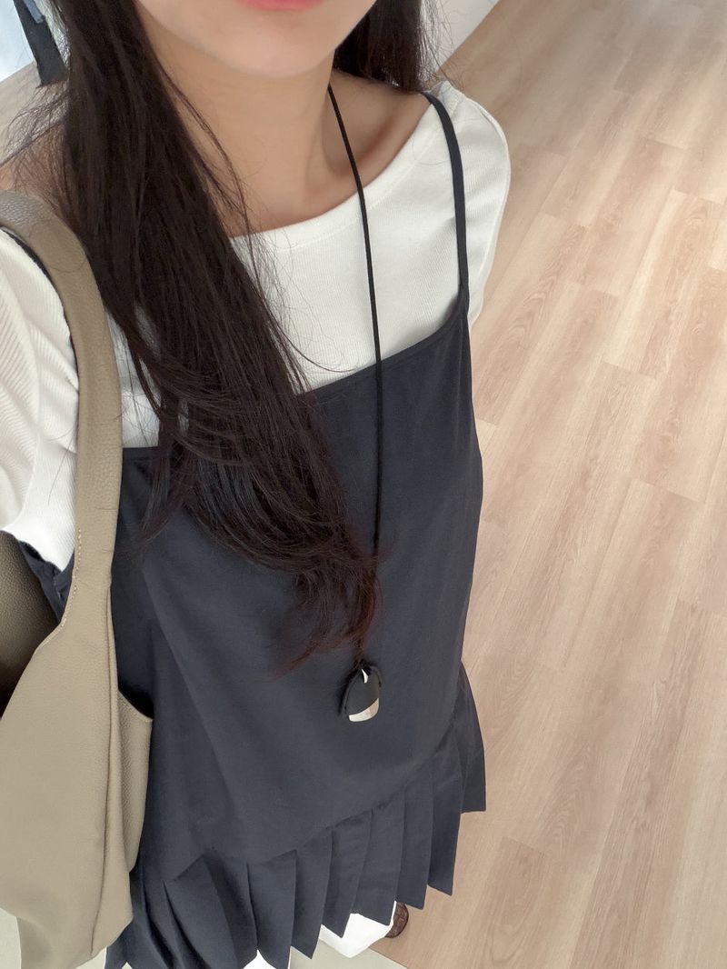 Sepia Pleated Bustier One Piece