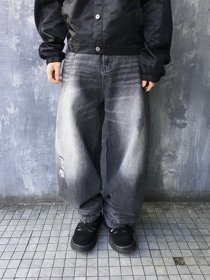 Swain Double Back Pocket Wide Denim Pants 2C