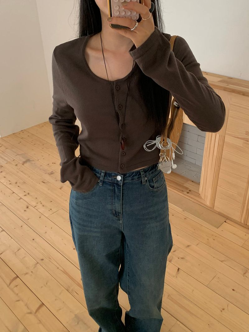 [MADE] PRINKLE LAYERED CROP CARDIGAN