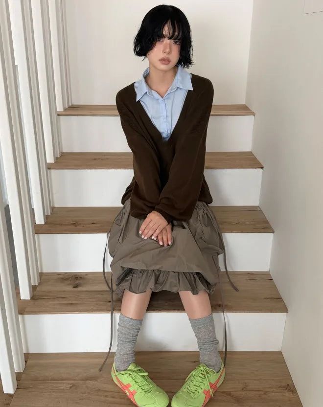 CARGO BALLOON MIDI SKIRT