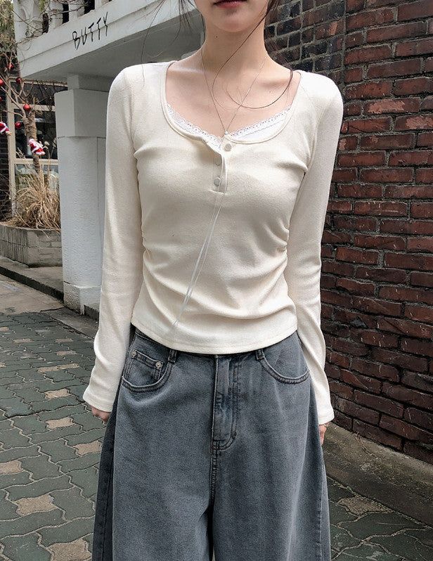 Back Flap Pocket Washed Wide Denim Pants (2color)