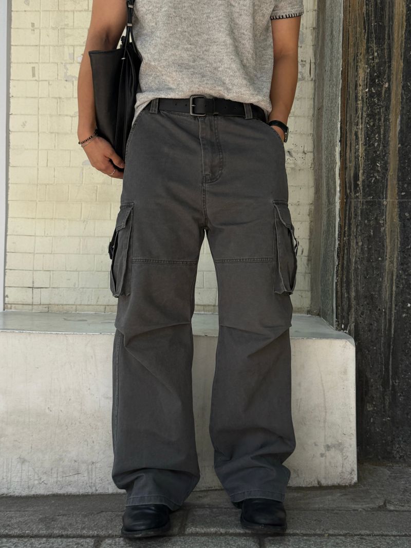 Dawn belted strap cargo pants