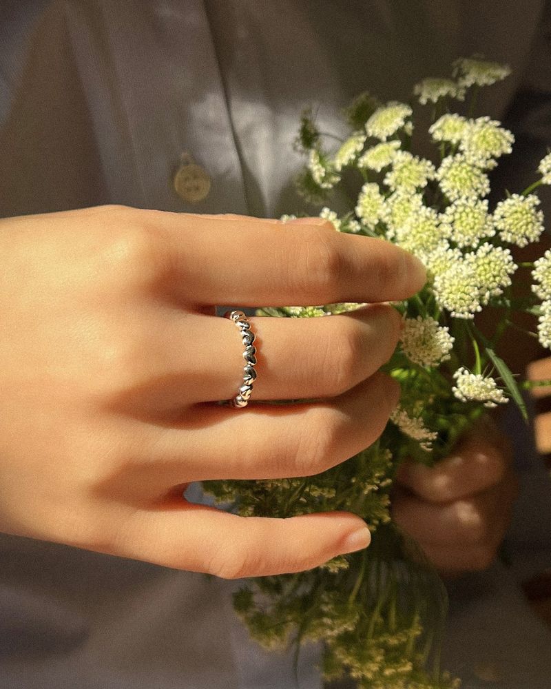Derby heart ring (silver) *1PCS