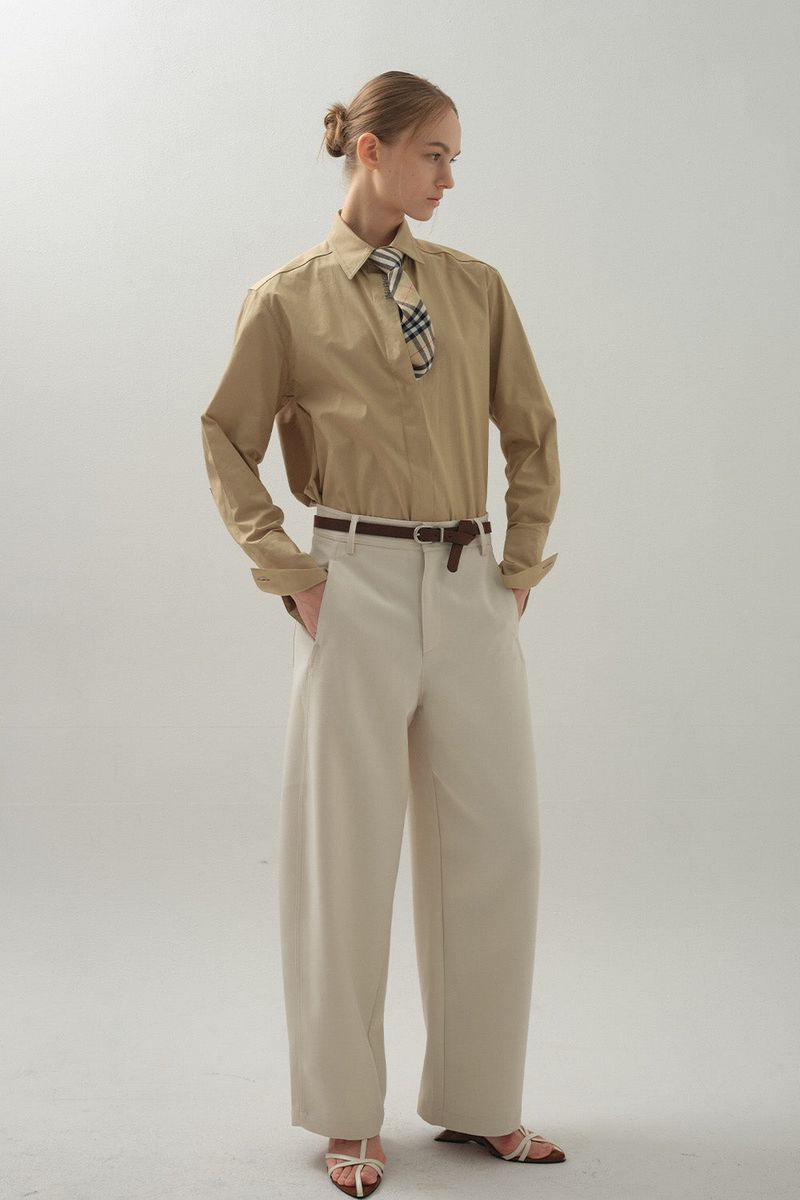 Barrel Line Pants_Ivory