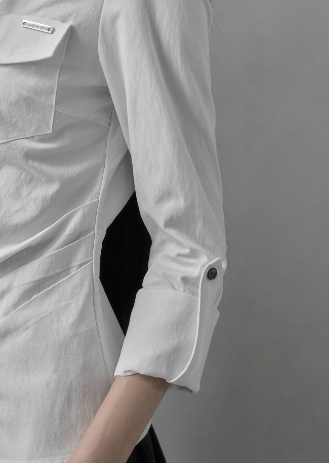 26SS★ [mnem] Muted Roll-Up Shirt