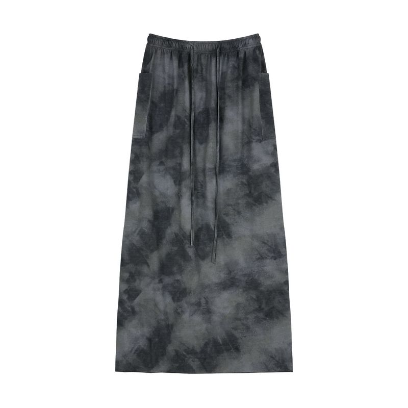 Tiedye Long Skirt Gray