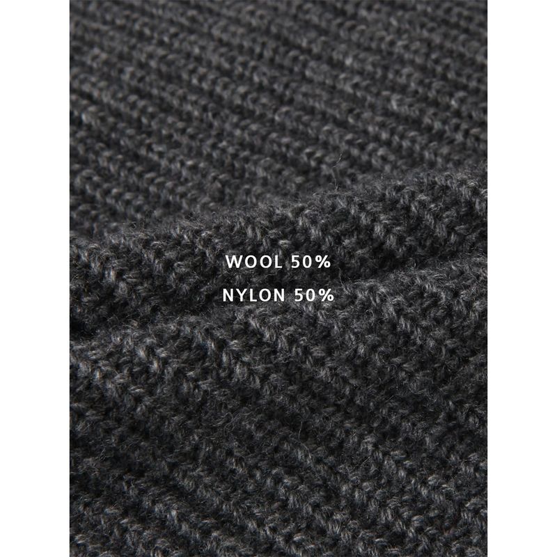 Layered wool knit cardigan(Charcoal)