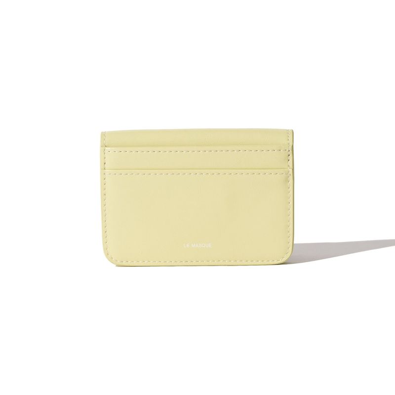 DOT Compact Keyring Card Wallets pale lemon