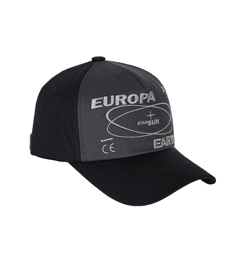 Europa 5 Panel Cap Black