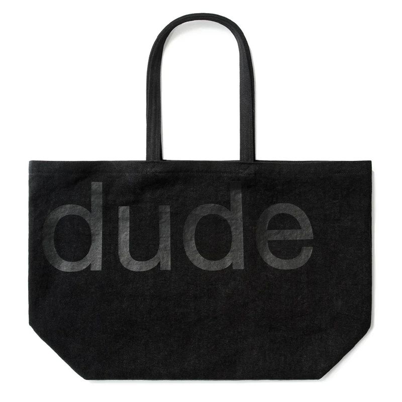 Big tote bag - Heavy black denim