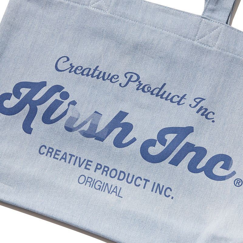 UNI WORDING LOGO DENIM ECO BAG [BLUE]