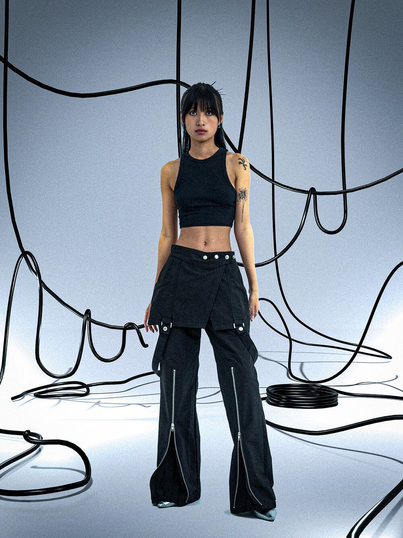 FULLOFSSUN(フルオブサン)の「Ghost In The Shell Convertible Skirts (Black)(Skirts)」