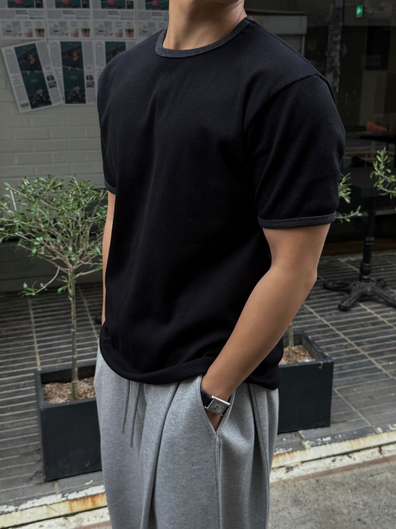 Fate waffle ringer short sleeve