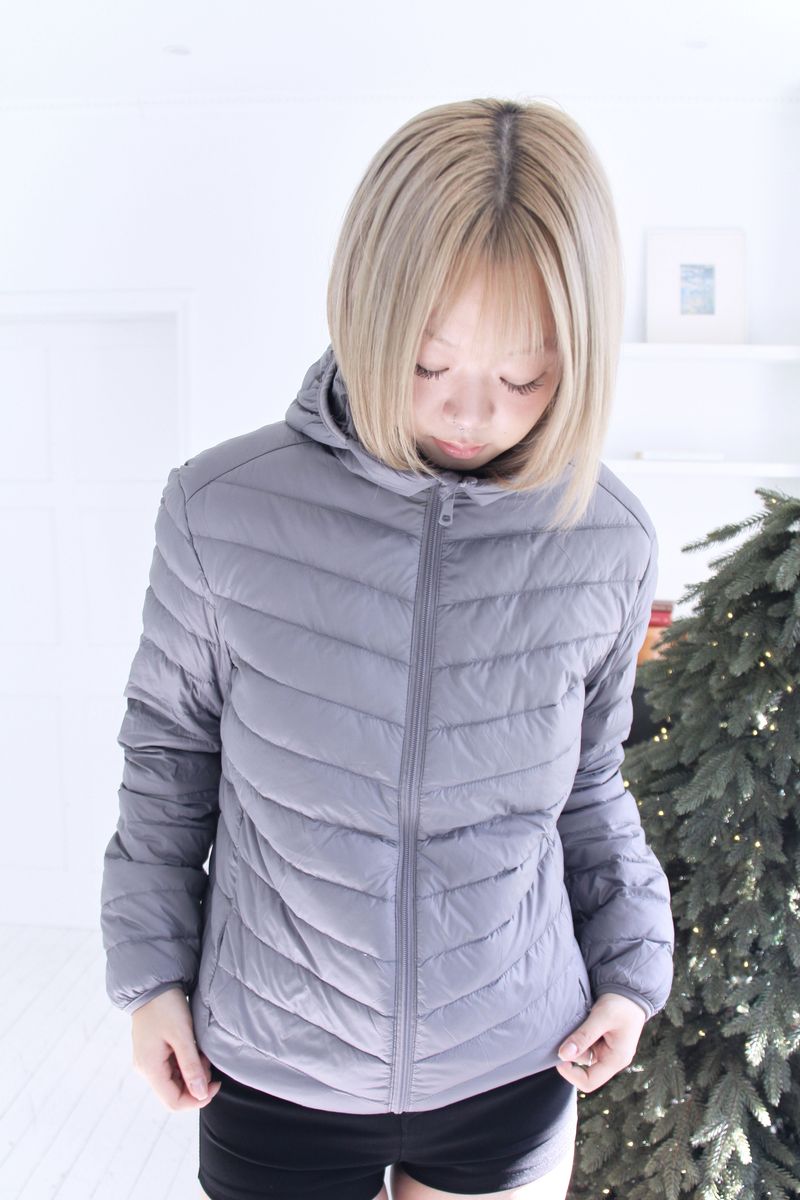 Duck-Down Light Hooded Slim Lightweight Padded (2colors)
