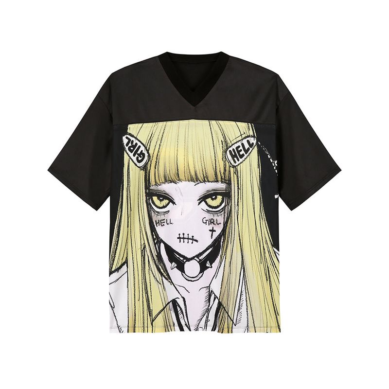 Satin Hell Girl Top - BLACK