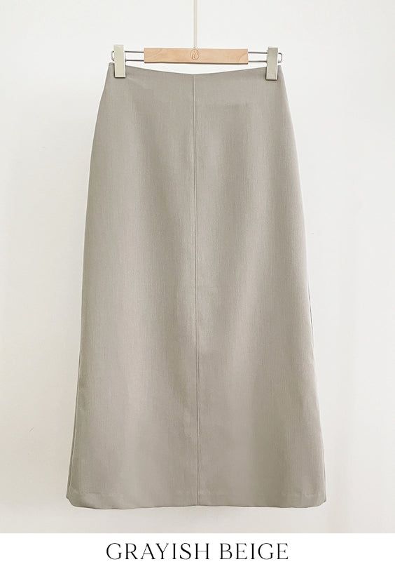 Soelin Basic Cutout Long Skirt