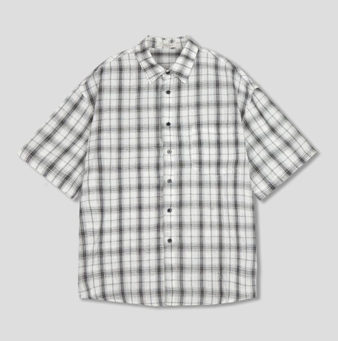 Parun Check Linen Short Sleeve Shirt