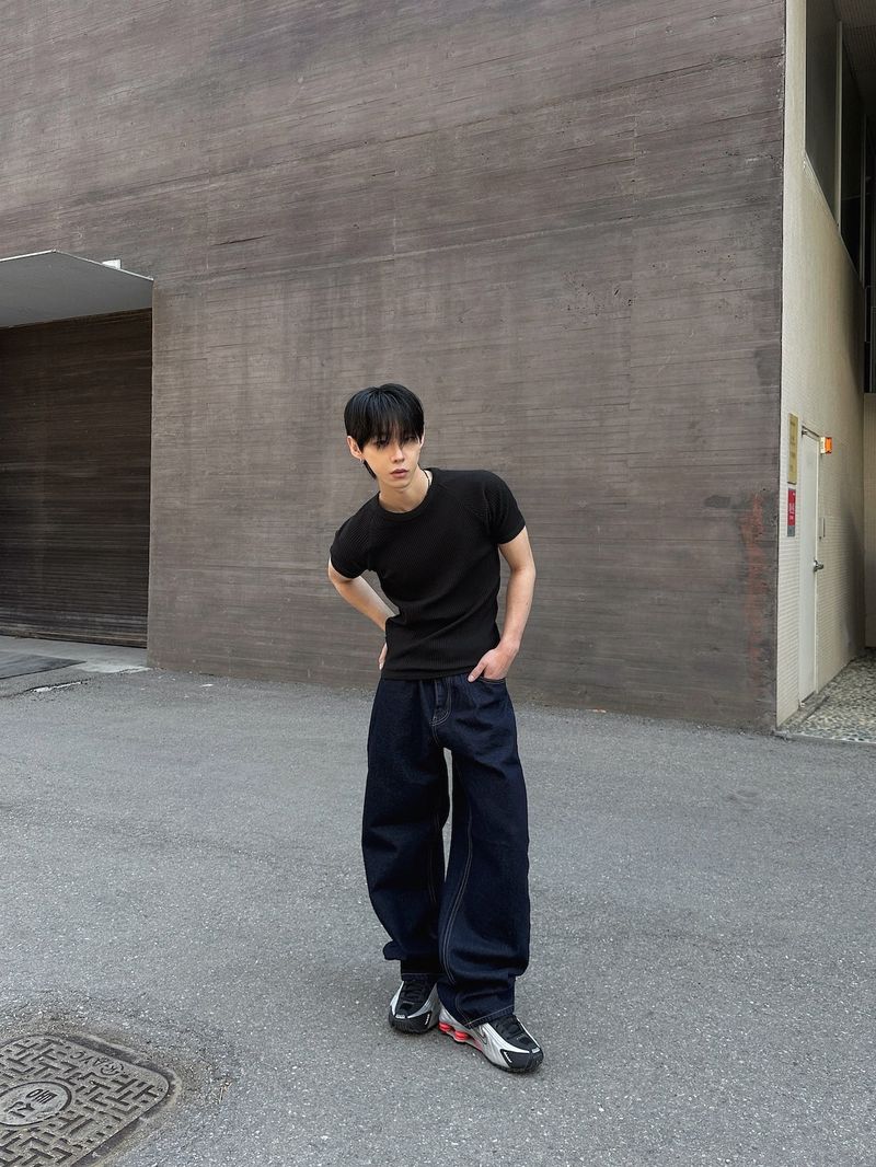 Esther Lettering Denim Pants 3C