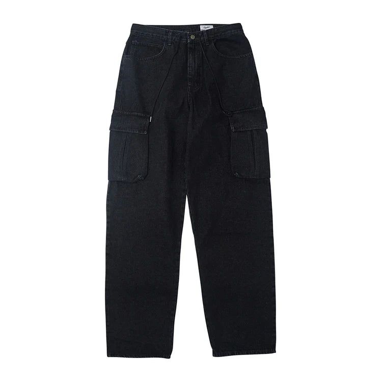 BSRABBIT(ビエスラビット)の「CARGO LOOSEFIT DENIM PANTS BLACK(Pants)」