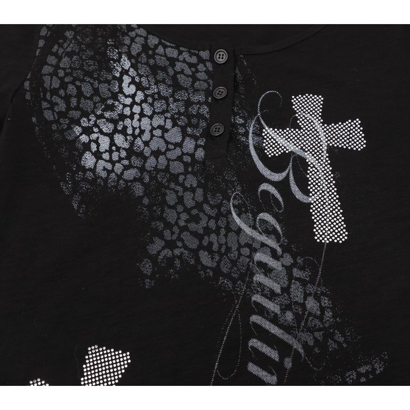 Elora Rhinestone Cross T-shirt