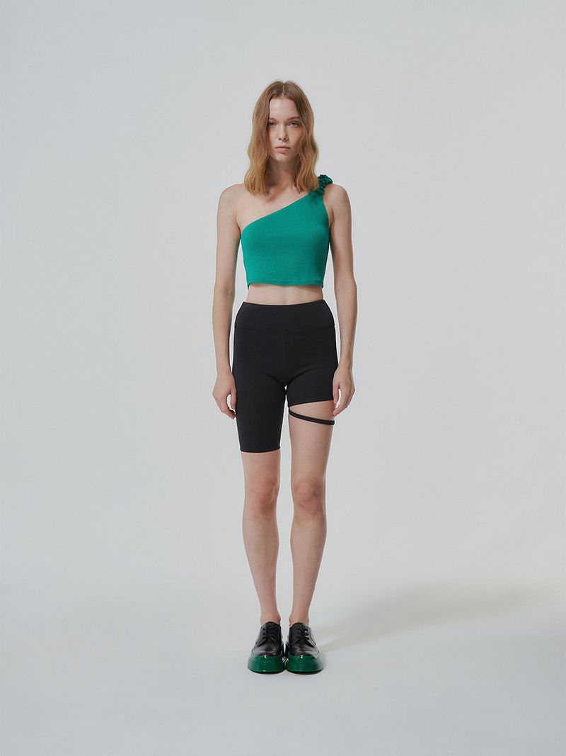 STRAP BIKER SHORTS (2 COLOR)