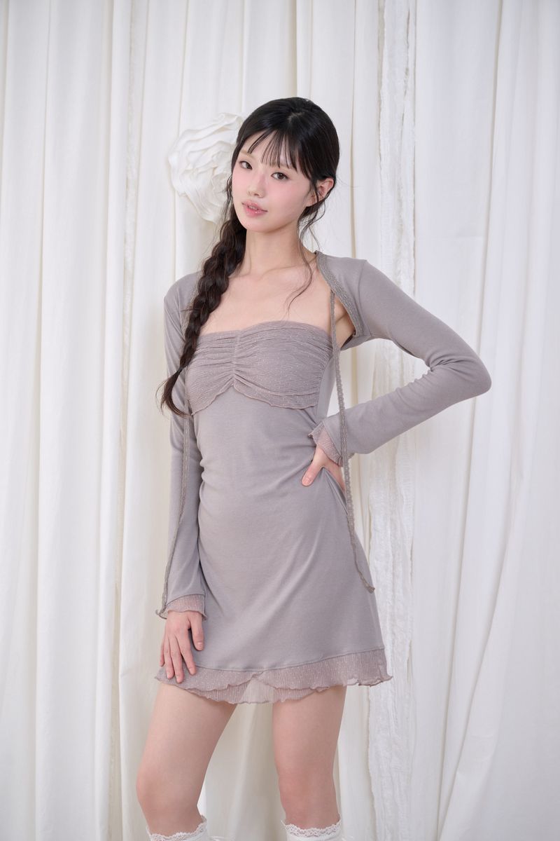 ZANNE（ザンヌ）の「エリーズレースボレロアンドドレスセット (2 colors)（ワンピース/ドレス）」