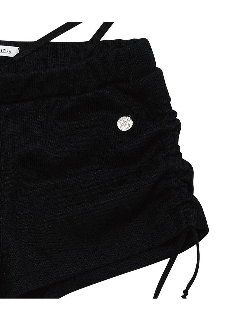 SHIRRING STRING MICROSHORTS_BLACK