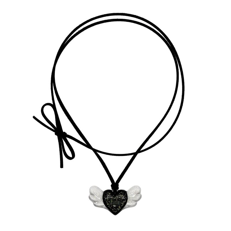 OTHER-worldly（アザーワールドリー）の「Heart Wings Pendant Necklace [Black]（Accessories）」