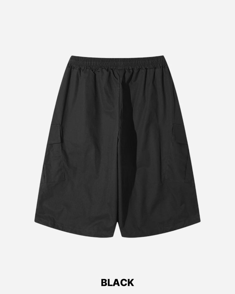 Solid Cargo Bermuda Pants
