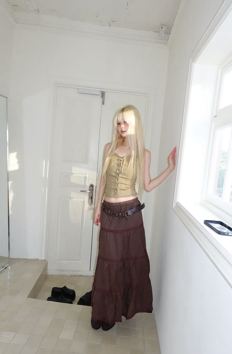 Mori Lace Maxi Skirt