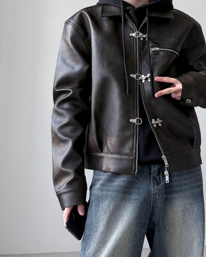 Barrier Hook Leather Jacket