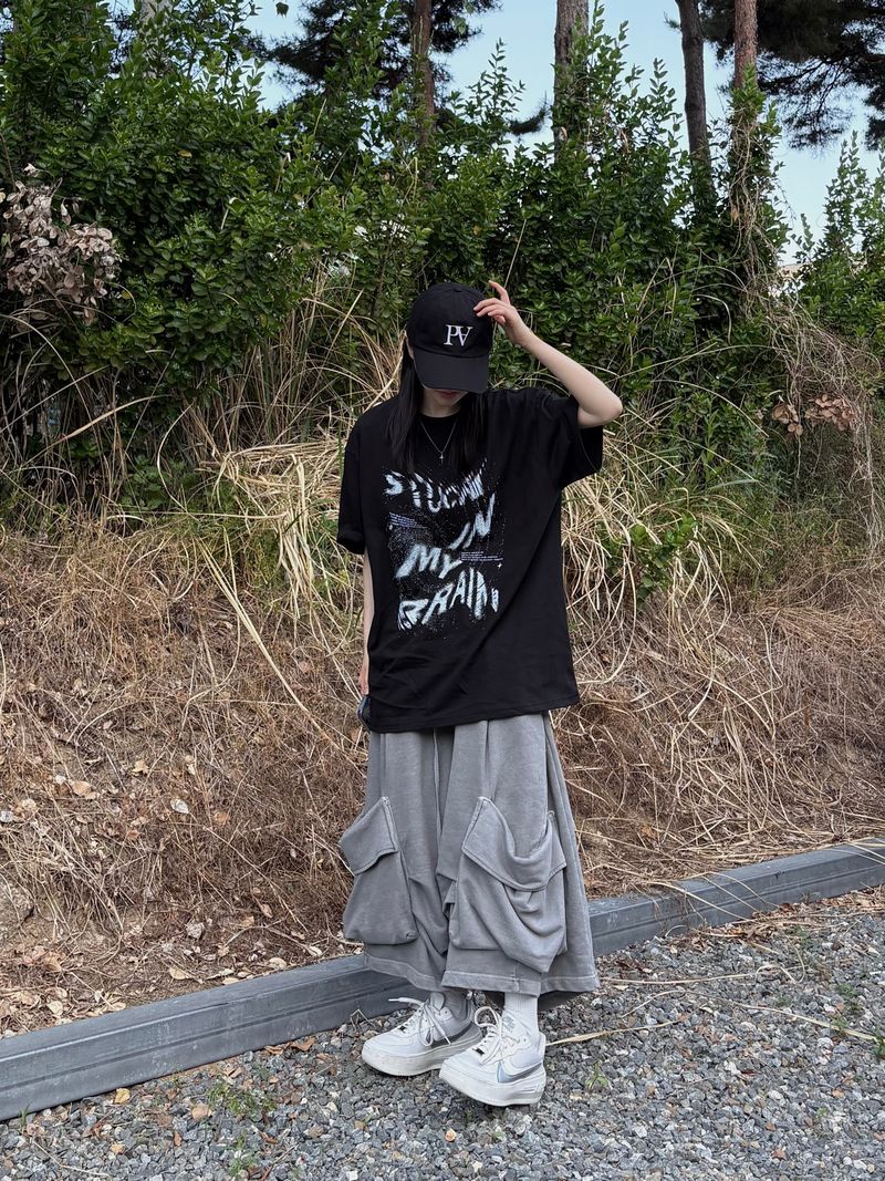 drape pocket bermuda pants