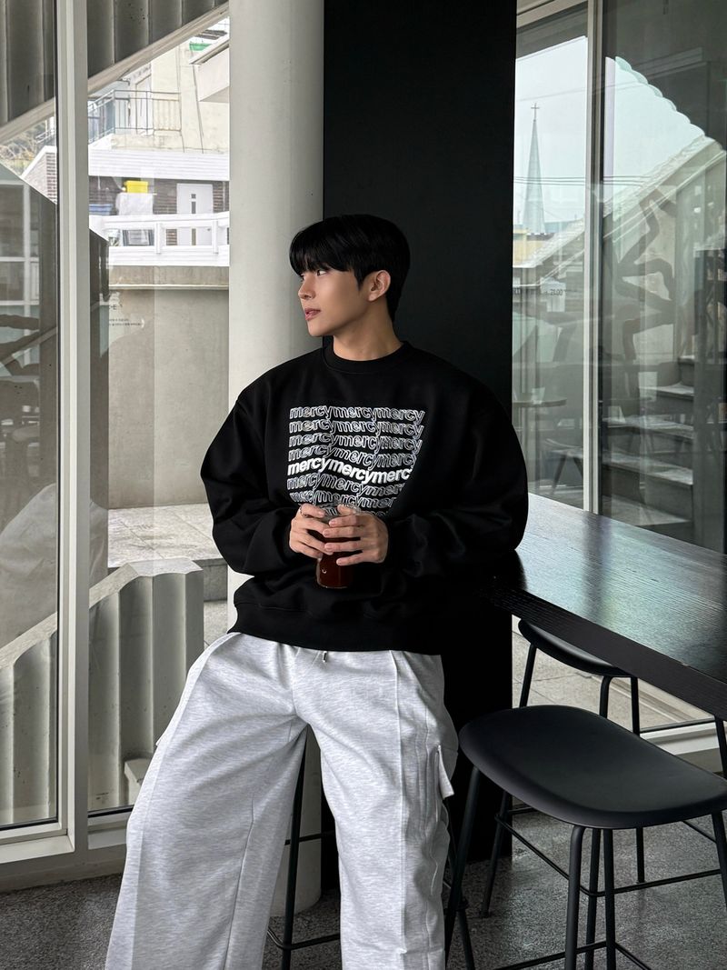 Snap cargo wide sweatpants