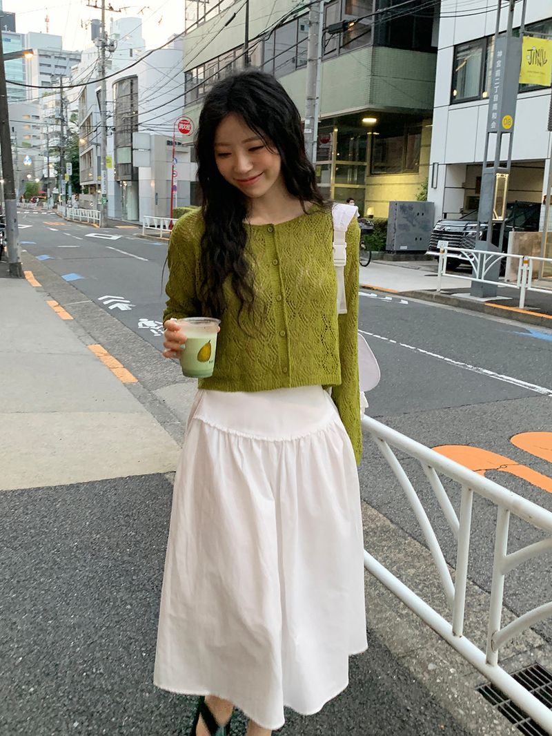 [MADE] Air frill long skirt
