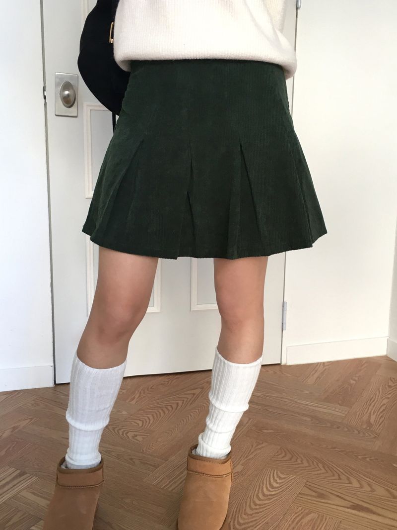 Belan golden pleated mini skirt