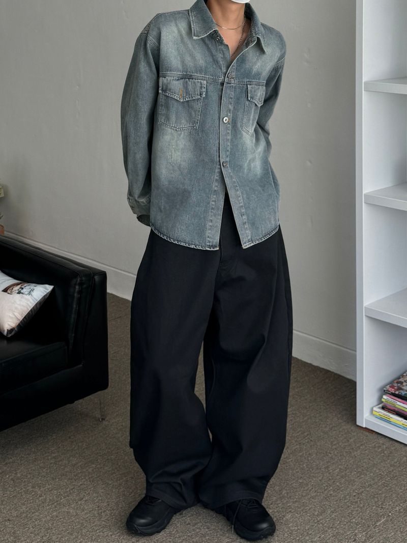OW Washed Pocket Denim Shirt (2C)