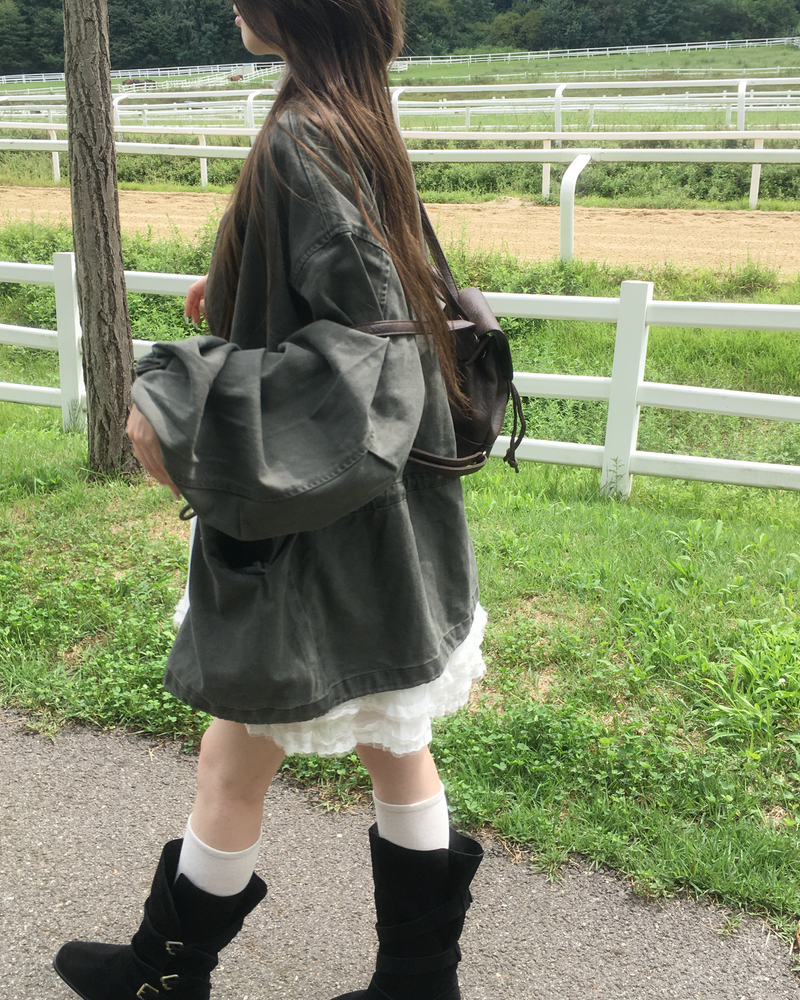 Washing short pigment jacket