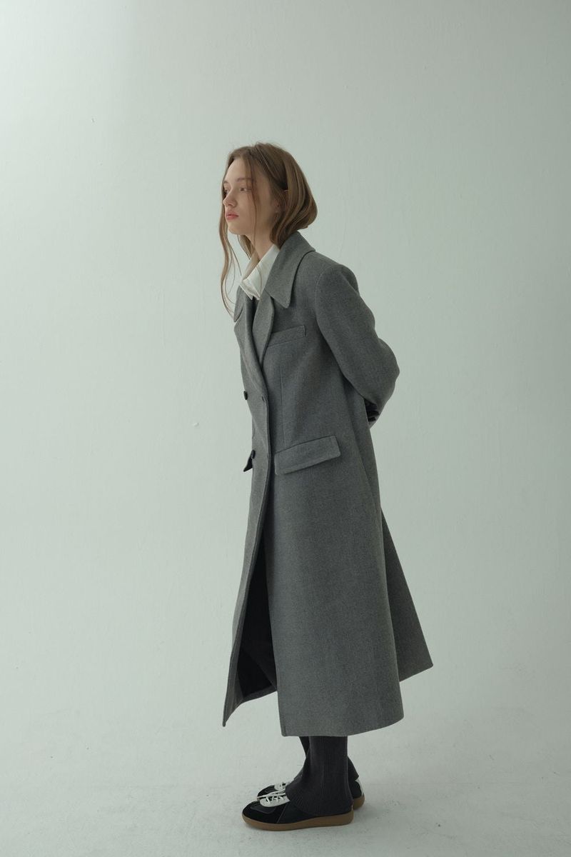 OVERSIZED WOOL COAT_MELANGE GRAY