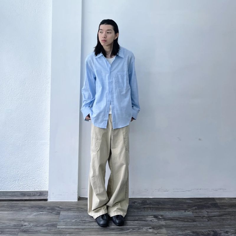 Airy Slub Boxy Overshirt