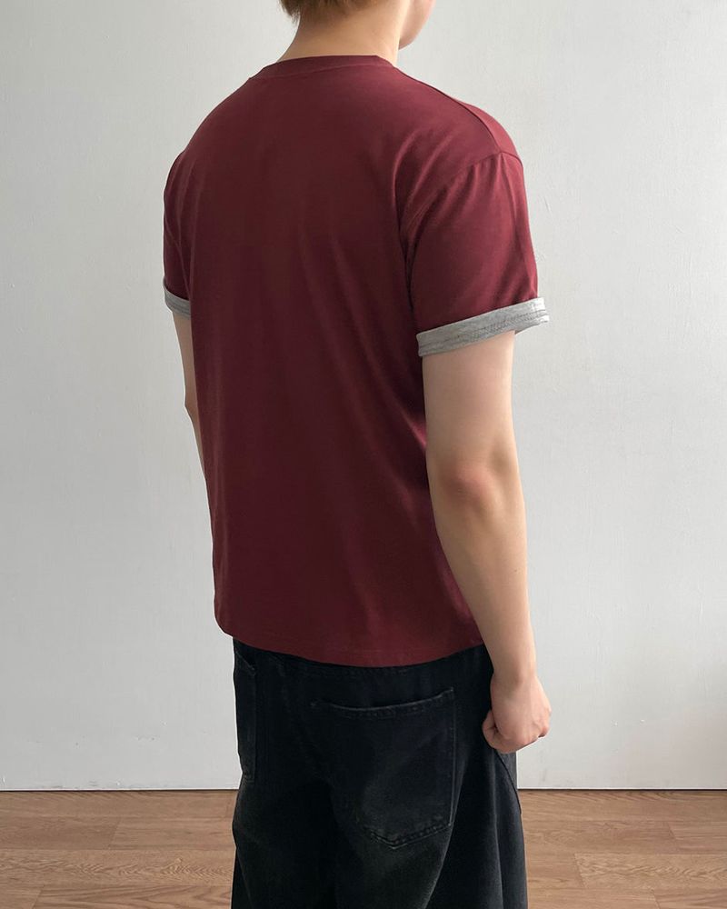 Duet Crop Roll-up Short Sleeve T