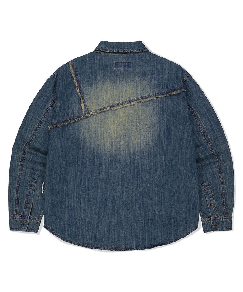 STAR RAW CUT DENIM SHIRT