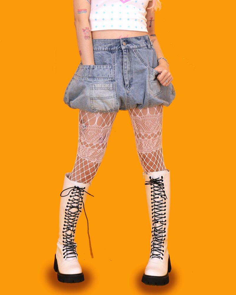 volume denim skirt (2color)