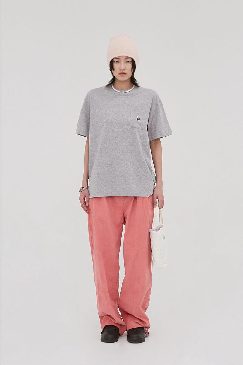 Bear Patch Pocket Tee_Grey