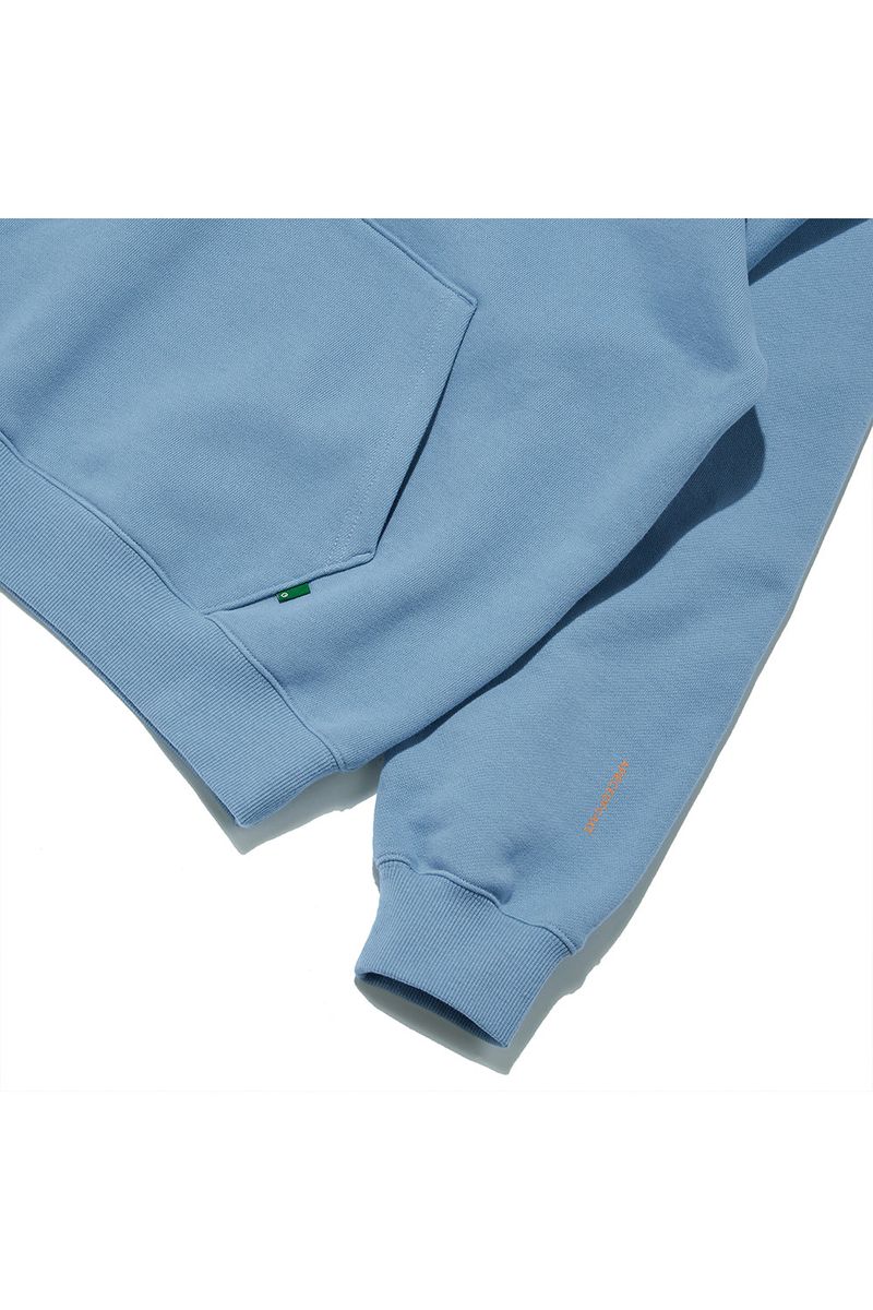 Square Graphic Hoodie_Blue Bell