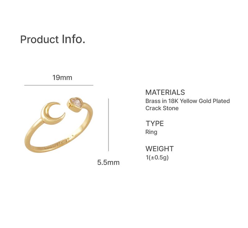 HEART CRESCENT RING