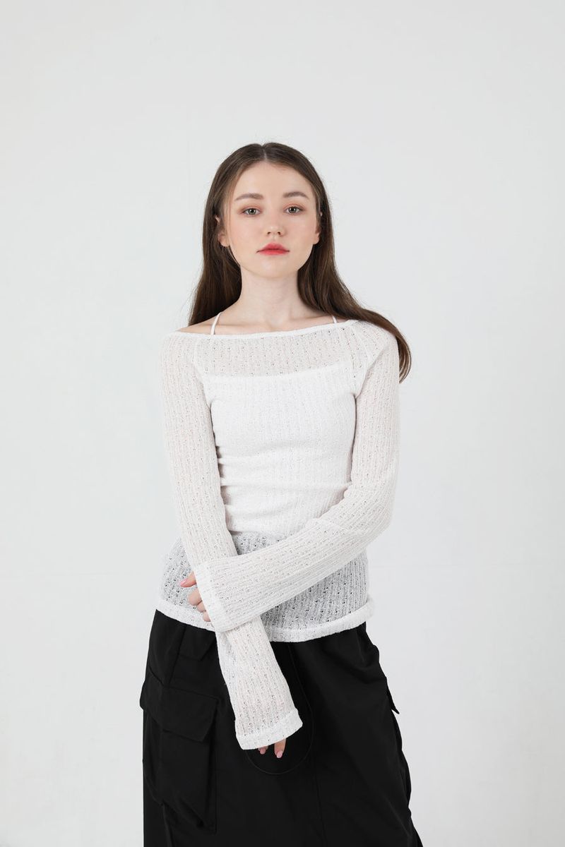 Back Slit Crop Sleeveless White